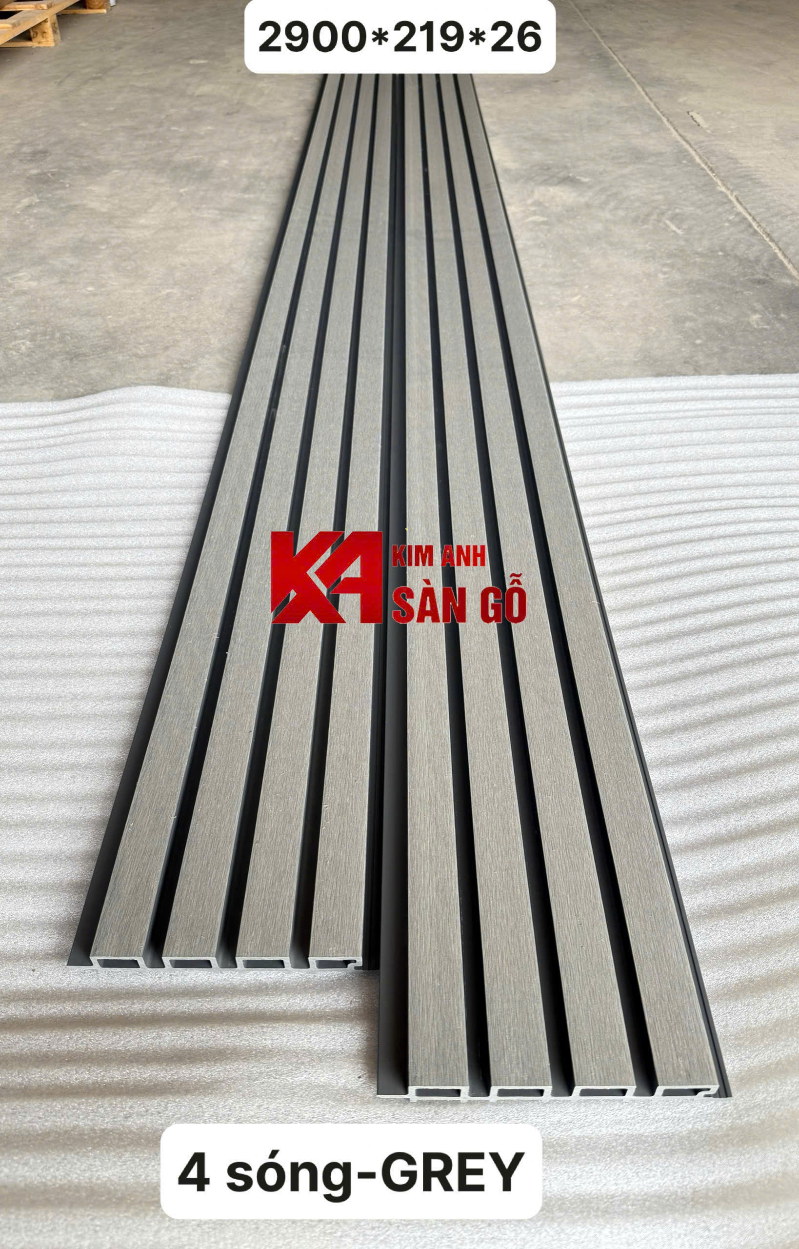 Tấm Ốp Lam Sóng Ngoài Trời GR-06 Grey
